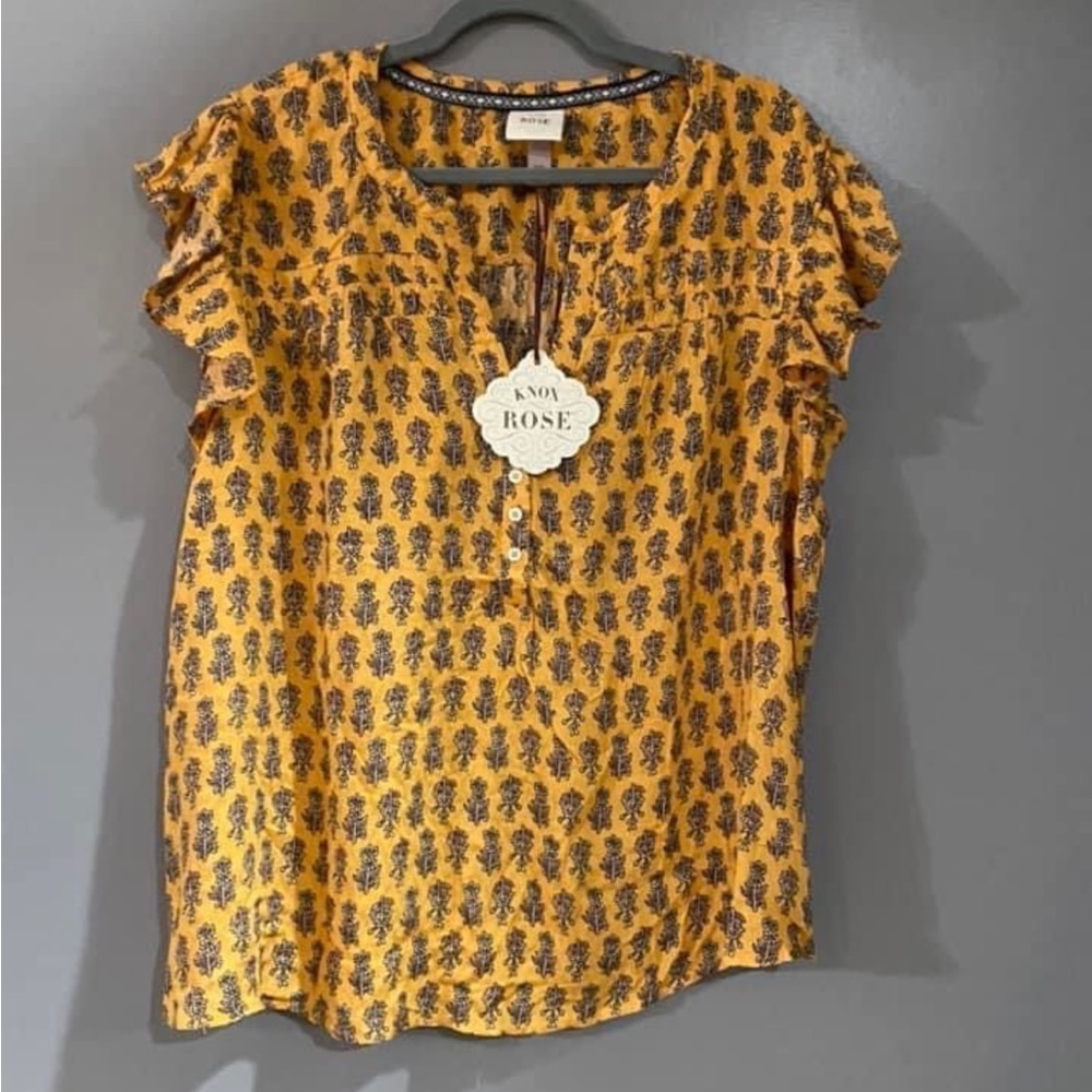 Knox Rose Boho Blouse 2X